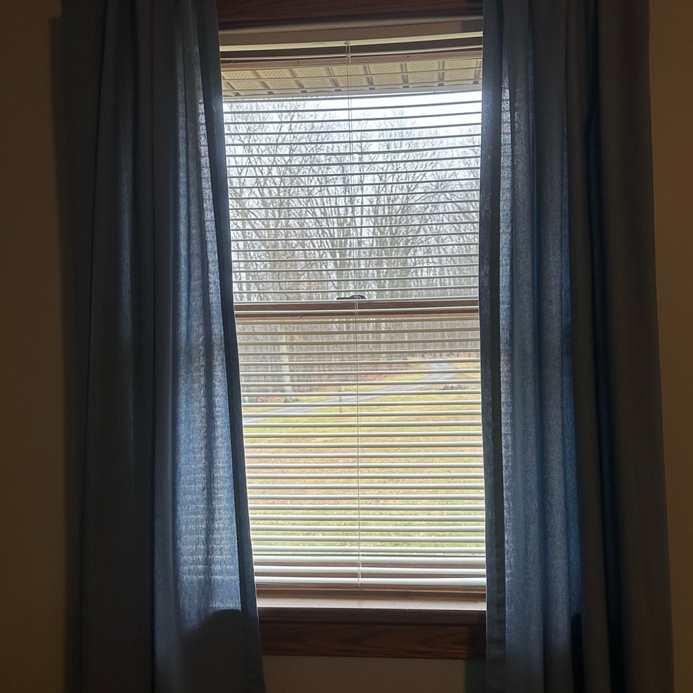 4 Tab Top panels Blue Denim Curtains